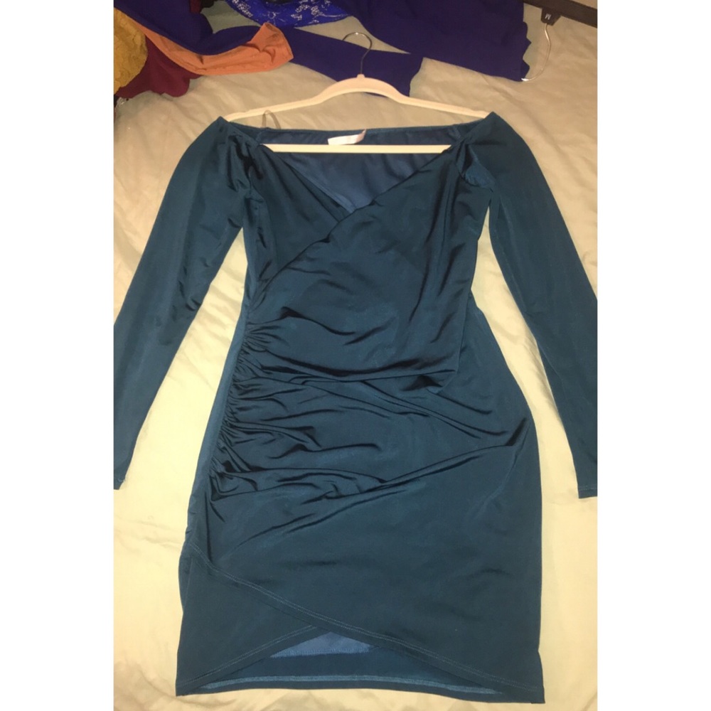 Blue green dress